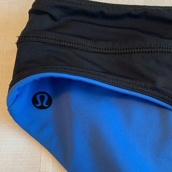 Lululemon athletica Tidal Flow Full Bottom Bikini Black Blue Sun-Ready Sz Small - Picture 9 of 11